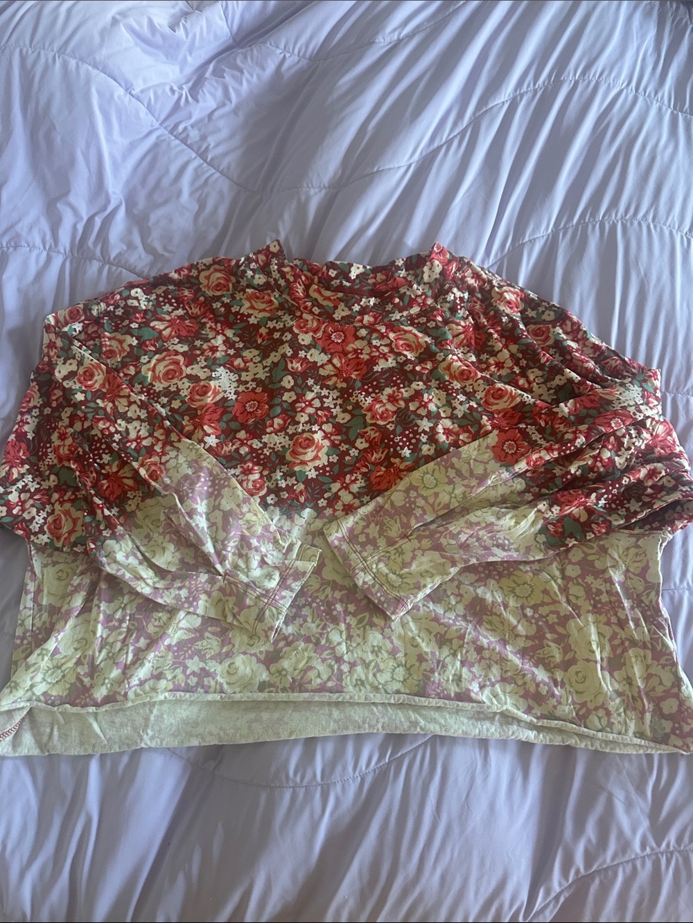 FP Movement Floral Fade Top- Red, Pink & Light Green